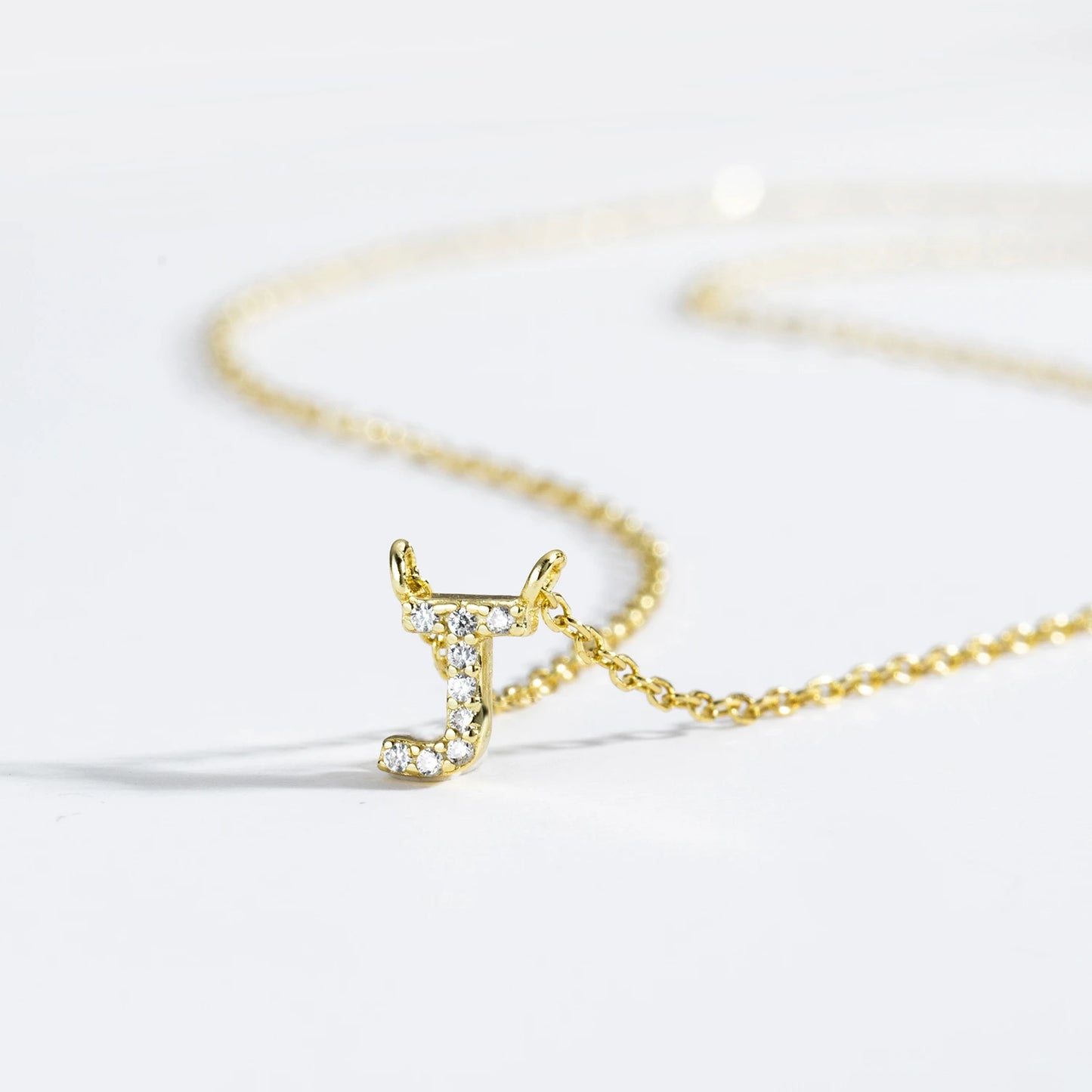 VEWANT New 925 Sterling Silver Monogram Initial Letter A M Pendant Long Chain Necklace Crystal Fine Jewelry Luxury Fine Jewelry