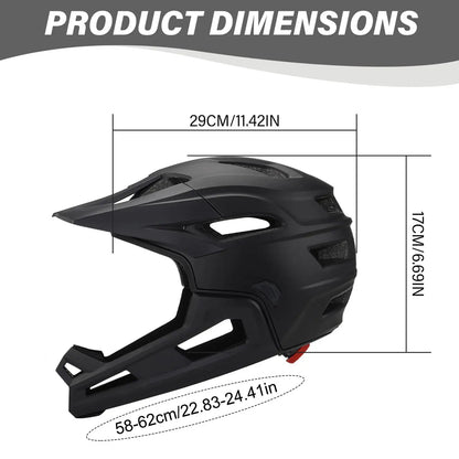 Bike Helmet Bicycle Mountain Bike Helmet Full Face Detachable One-piece Motorcycle Riding Safety Helmet Head Protection