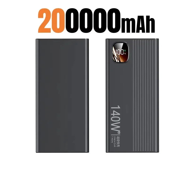 Lenovo 140W 500000mAh Power Bank Super Fast Charging Large Capacity Intelligent Digital Display Power Bank For IPhone For Xiaomi