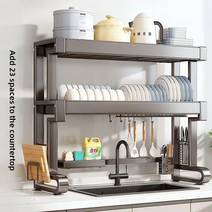 Dish Storage Rack Kitchen Sink Shelf Dish Drain Rack Sink Dish Shelf
