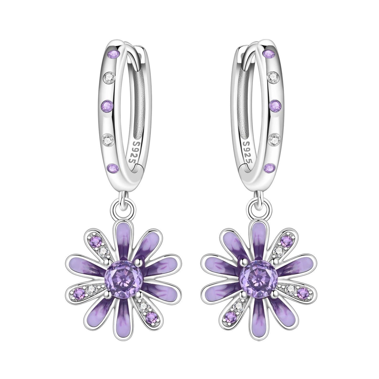 MISEFF S925 Sterling Silver Earrings Multiple Styles Exquisite Flower Earrings Original Fashion Jewelry Birthday Gift For Women