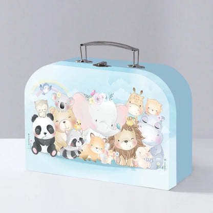 Portable Storage Box Suitcase Paperboard Boxes Case Small Handheld Decorative Gift Cardboard Stationery Organizer chesttravel