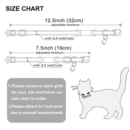 Personalized Nylon  Flowers Summer Cat Collar Id Name Tag Collar Pet Products Small Fast Breakaway Unisex Kitten Supplies