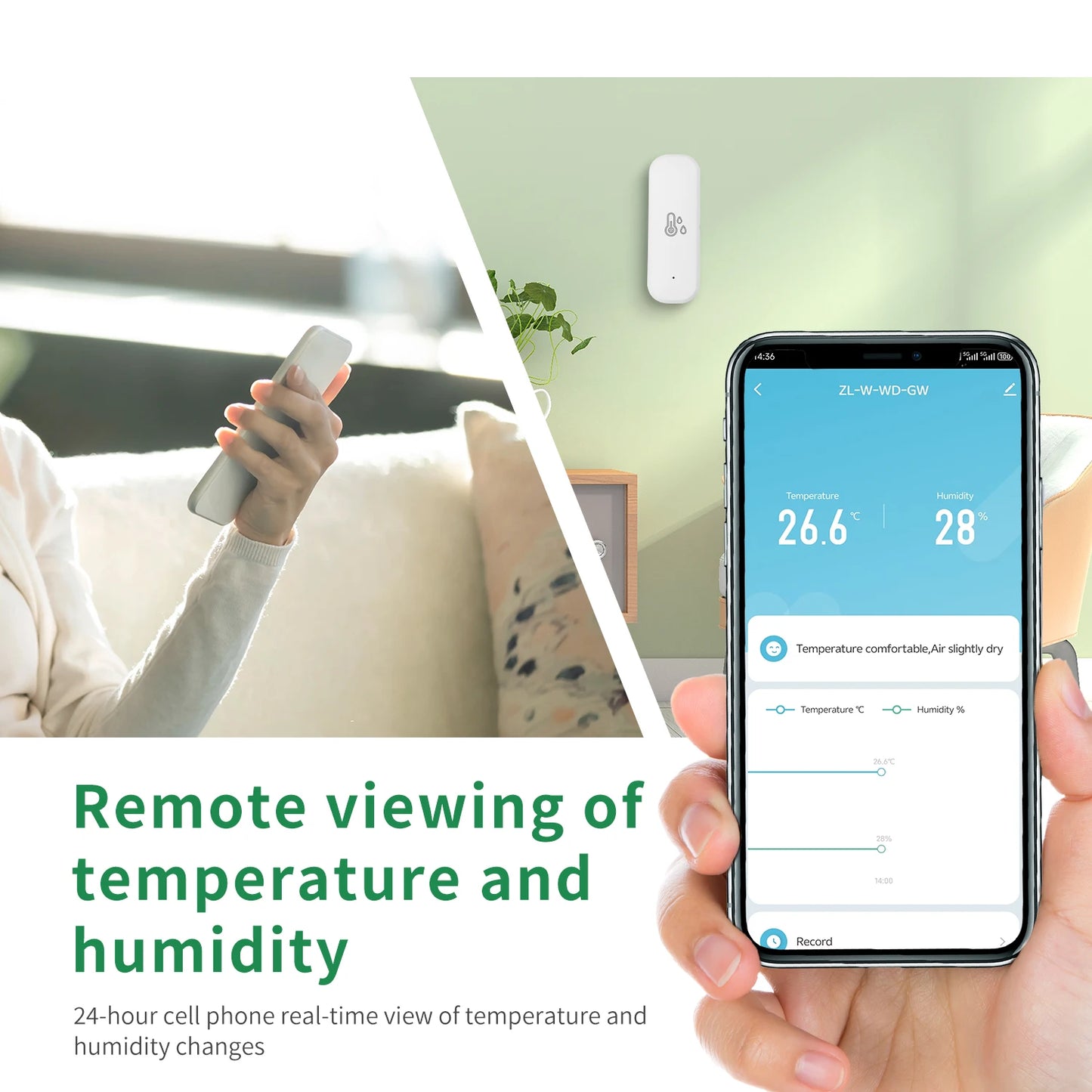 WiFi Hygrometer Tuya Smart Devices Temperature Sensor Smart Life Products Temperature And Humidity Monitoring Smart Home System