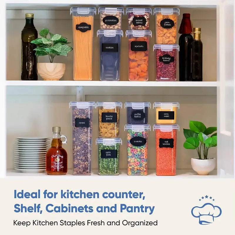 Airtight Food Storage Containers for Kitchen Organization 24 PC Food Canisters With Durable Lids for Pantry Organization