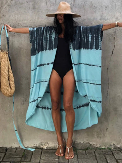 Bikini Cover Ups for Swimwear Women Printed Beach Kimono Self Belted Loose Wrap Beachwear Bathing Suit Dropshipping 22 Colors