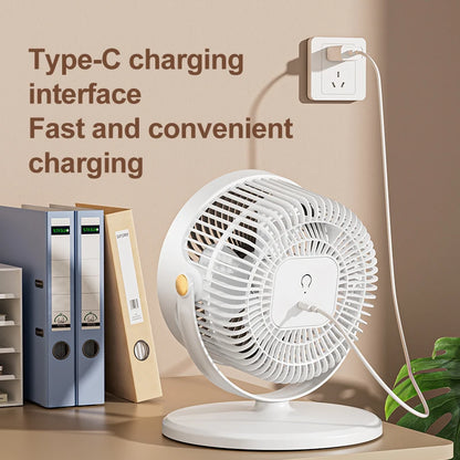 Modern Circulating Floor Fan 4-Height 5-Speed Quiet Adjustable Multi-Angle Desk Cooler for Home Kitchen Office & Camping