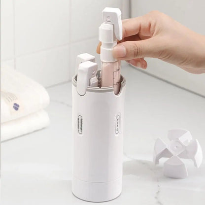 Travel Dispenser Storage Bottle With 4*30ml Inner Bottles -  Leakproof Portable Refillable For Shampoo Conditioner Lotion Toner
