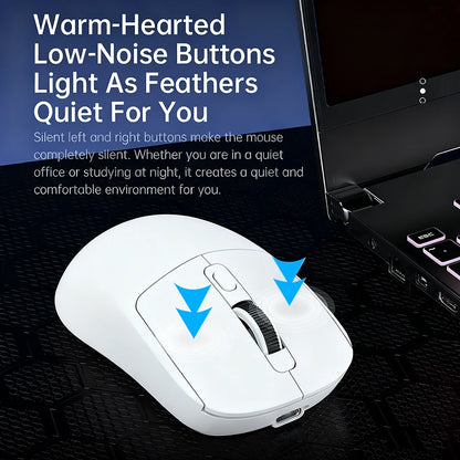KEBIDUMEI Tri-Mode Bluetooth Mouse 800-8000 DPI Gaming Mouse 2.4G Wireless Mouse Wired Mouse Rechargeable Silent Mice for Laptop
