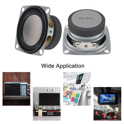 2PCS 2" 4Ohm 3W DIY Small Full Range Audio Speaker Stereo Woofer Loudspeaker for Arduino and DIY Speaker