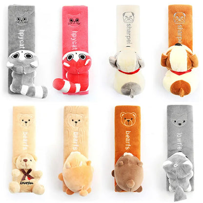Cute Cartoon Car Seatbelt Cover Seat Belt  Harness Cushion  Shoulder Strap Protector Pad for Children/ Kids Toy animal Ornaments