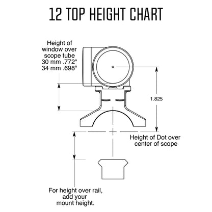COMM C1 Modular Mount 1.54"/1.70" Optical Centerline Height 30/34mm Ring Size ScopeMount With Offset Optic Adapter