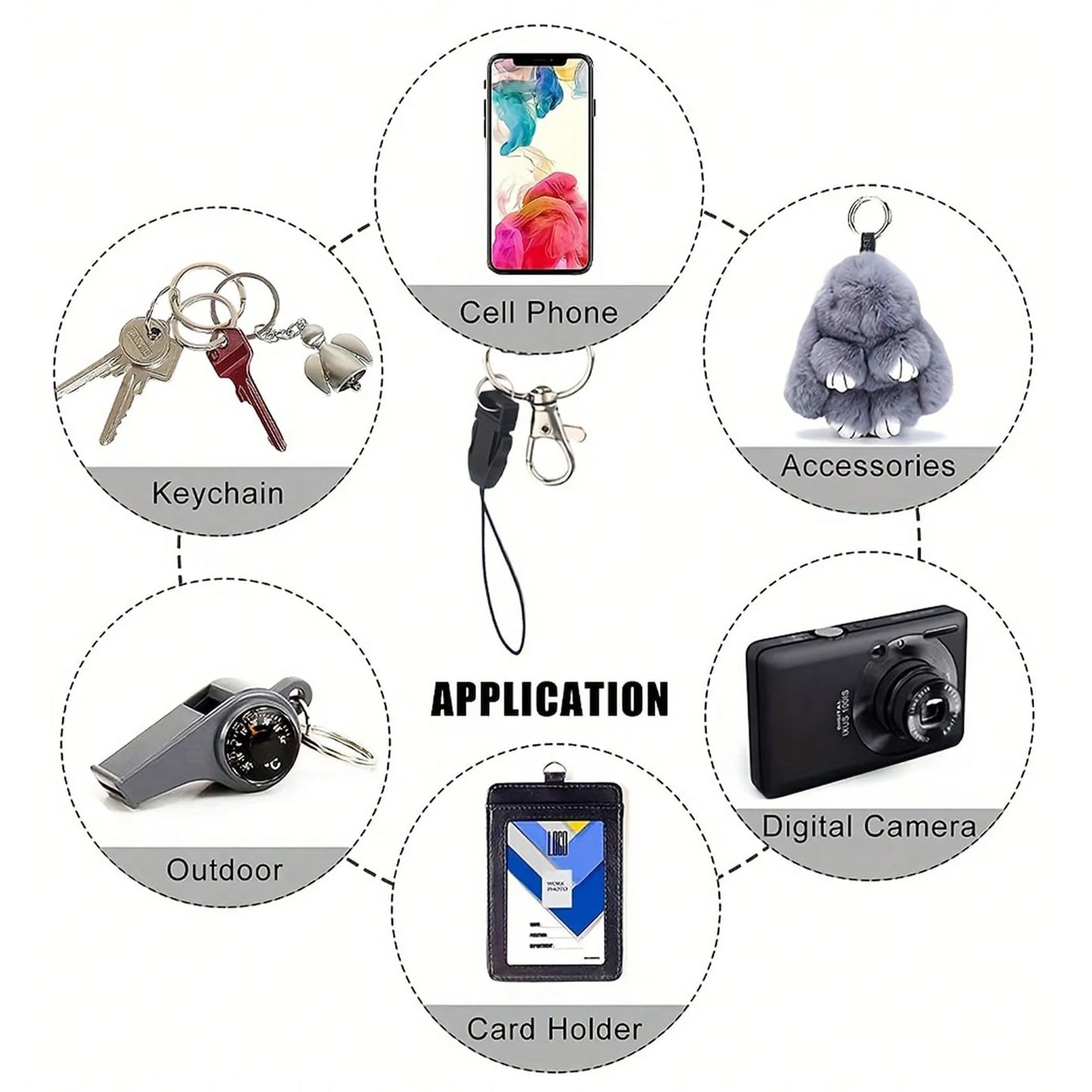 Mobile Phone Teacher Lanyard Fashion Neck Strap Keychain Teacher Lanyard for ID Card Holder Keys Keychain Keyring Gift