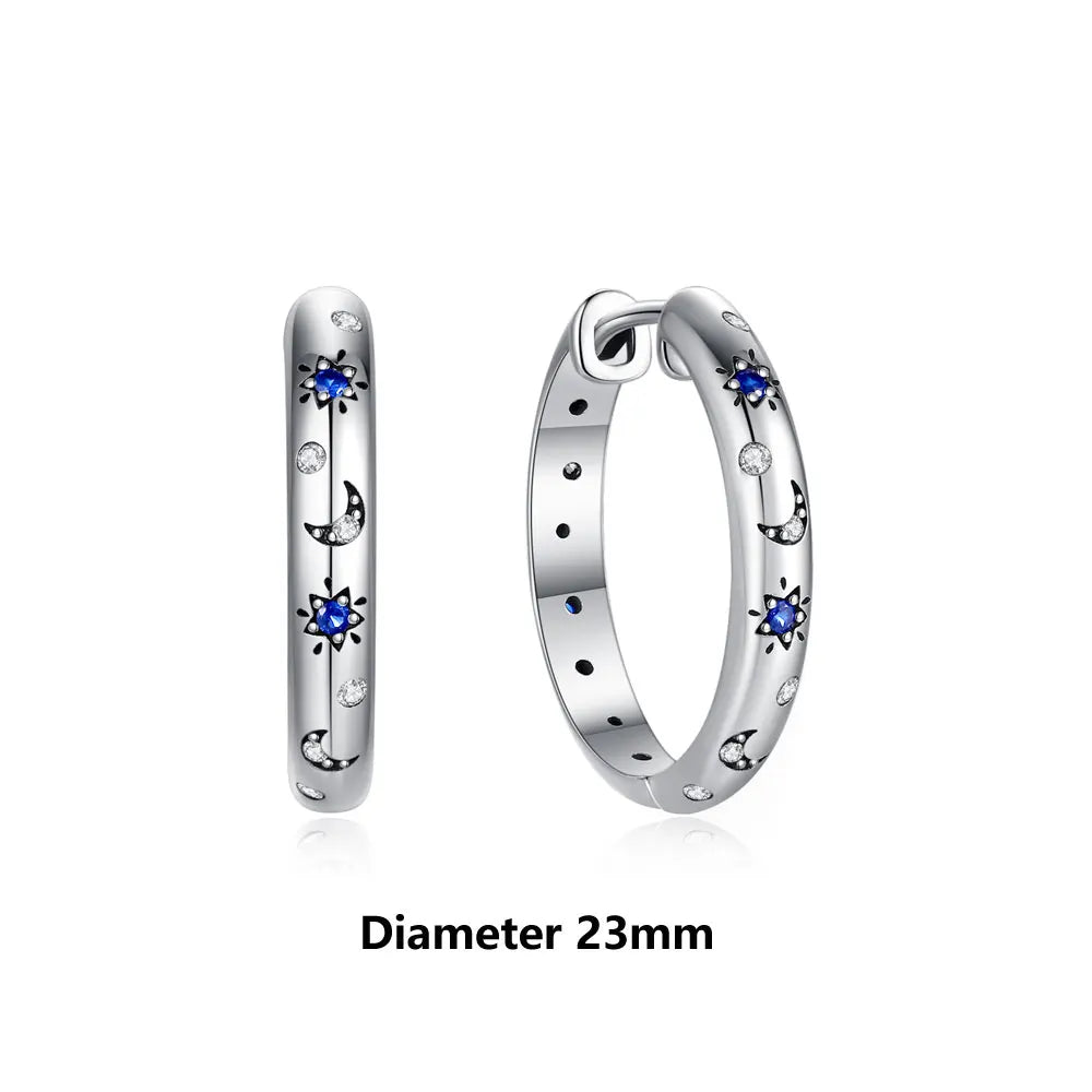 New 2026 Original 925 Sterling Silver Earrings For Women Piercing Hoop Love Heart Earings Rose Gold Wedding Gift Luxury Jewelry