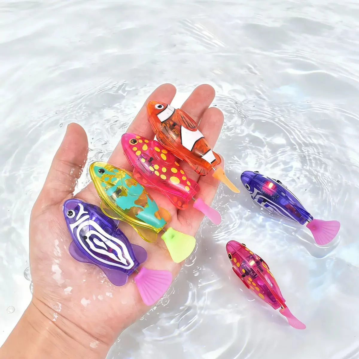 Pet Cat Toy LED Interactive Swimming Robot Fish Toy, Glowing Electric Fish Toy for Cats, Stimulates the Hunting Instinct of Pets