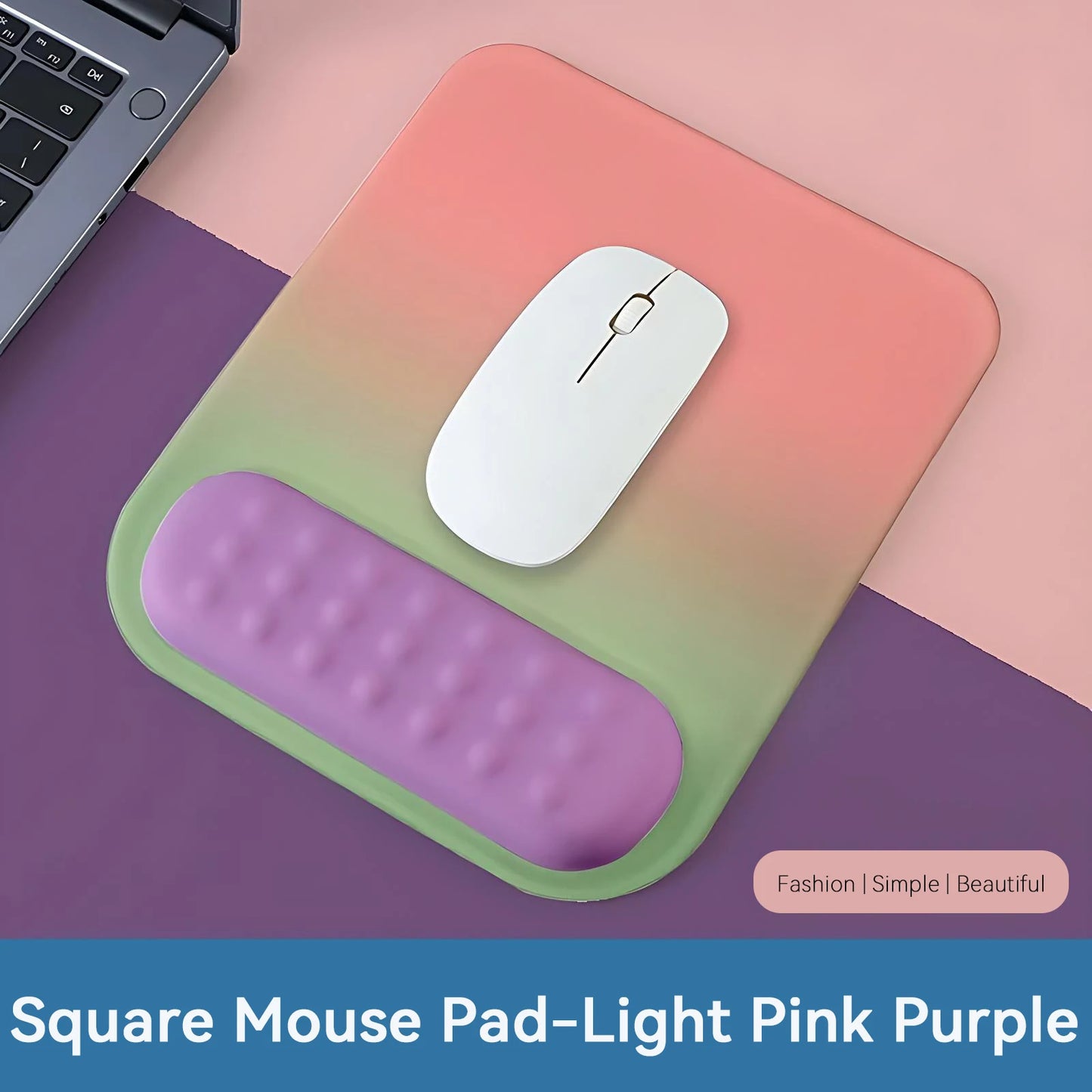 Gradient color mouse pad comfortable wrist rest non-slip mouse pad soft mouse pad wrist rest computer desktop mouse pad