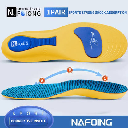 Orthopedic Insoles for Feet Sport Shock-absorbing Insole for Shoes Arch Support Plantar Fasciitis Templates Pads Men Women Sole