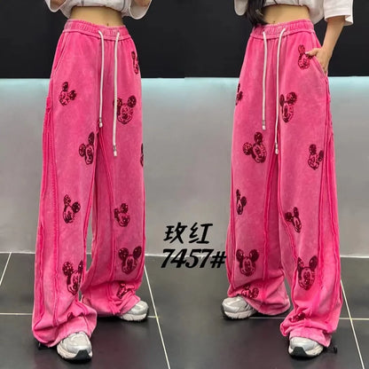 Original Design Sense Long Slacks 2025 Autumn New Fashionable Loose Casual Pants Ladies With Draped Straight Wide-Leg Trousers