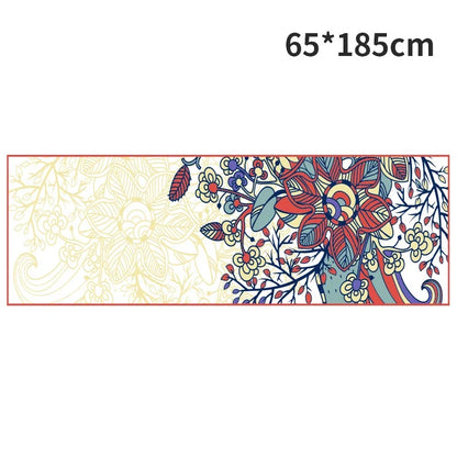 Hot Yoga Mat Towel 185*63cm Printed Yoga Towel Non Slip Fitness Workout Mat Cover for Pilates Gym Yoga Blankets