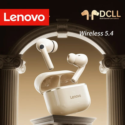 Lenovo Wireless Earbuds Low Latency Gaming Hd Call with Noise Reduction Mic Ear Design Long Standby Clear Communication Earphone