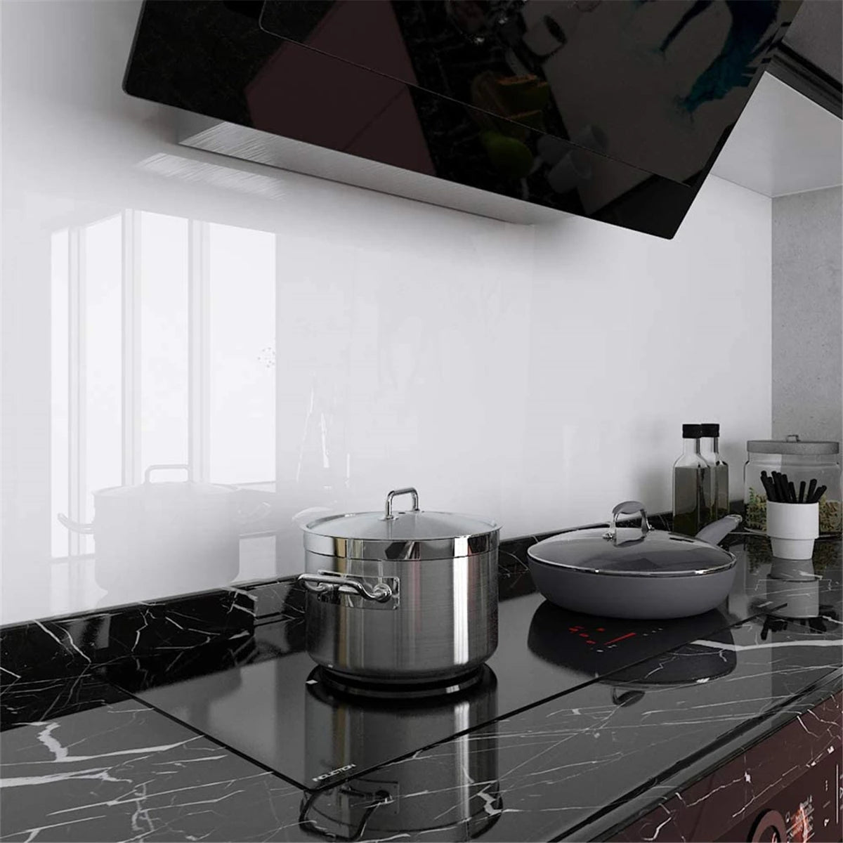 Plain Gloss Paste Wall Stickers PVC Pearl Film Waterproof Wallpaper Room DIY Self-adhesive Wardrobe Kitchen Furnitur Renovation