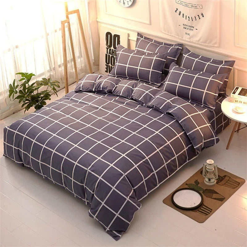 Soft Duvet Cover Polyester Flower Printed Double Comforter Bedding Quilt Cover for Queen/King Couple Single Bed Capa De Edredon