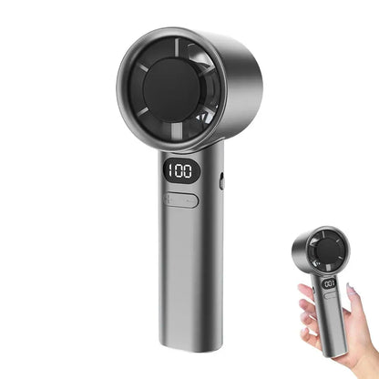 Portable Hand Fan 120 Wind Speeds Mini Bladeless Handheld Fan USB Rechargeable Personal Highspeed Fans Electric Eyelash Fan