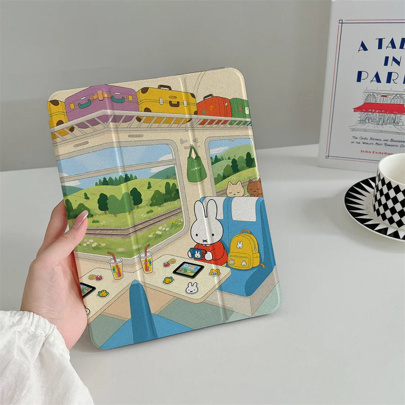 New Cartoon Rabbit Case for iPad Pro 11 2025 2024 Air iPad 10th Air 5 4 10.9 Ipad 7 8 9 10.2 5 6 9.7 inch Air3 10.5 mini 6 Cases