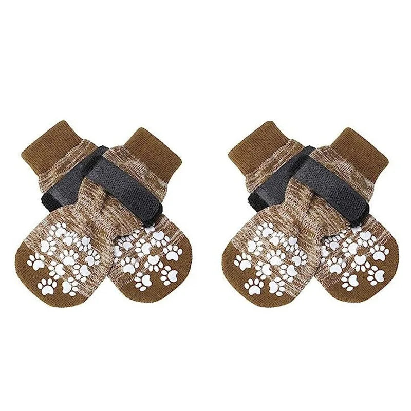 Outdoor Pet Dogs Breathable Socks Black Tie Anti-shedding Medium Large Dog Non-slip Socks Waterproof Dogs Shoes Pet Supplies