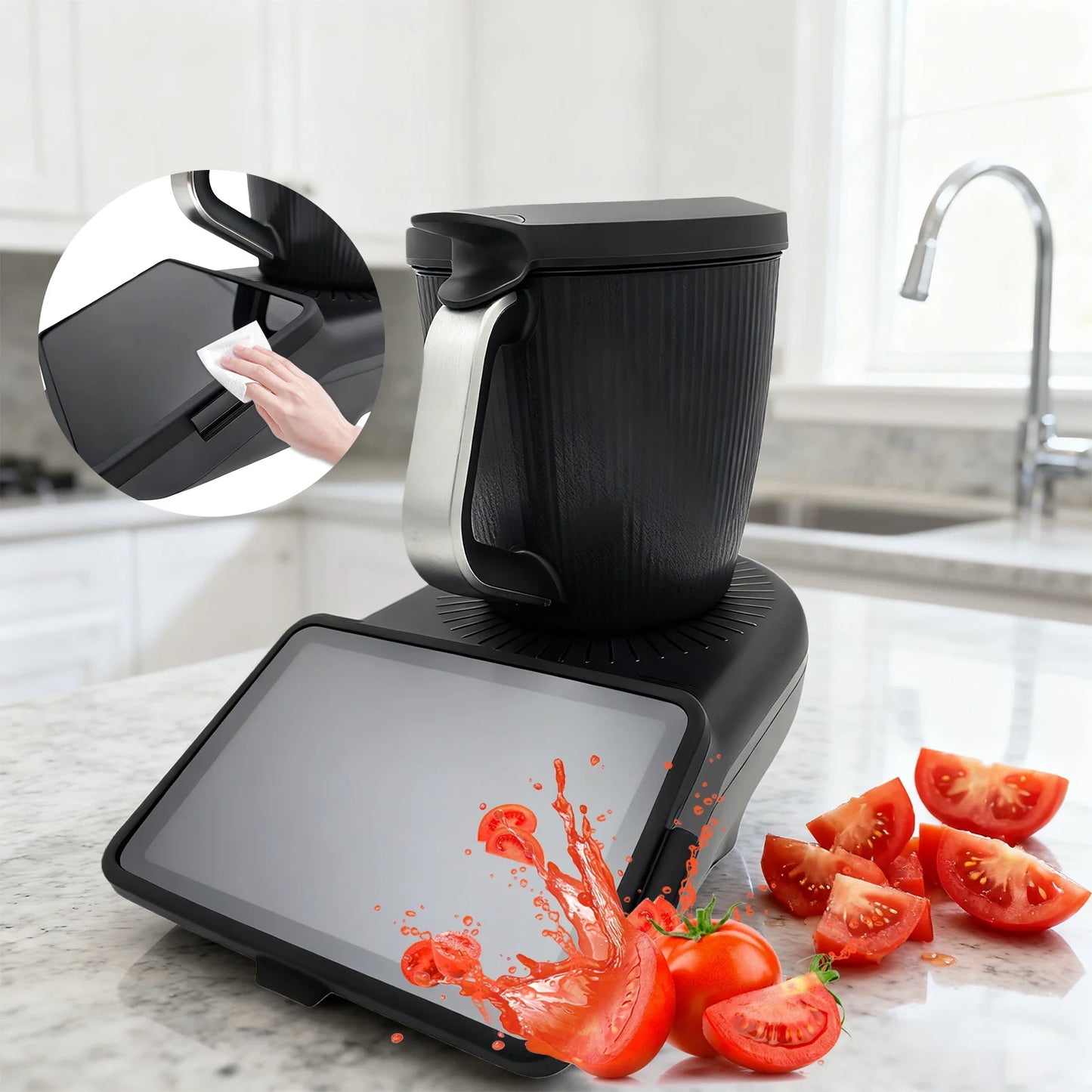 For Thermomix TM7 Screen Border Protection, HD Clear Tempered Glass Easy Installation Kitchen Accessories