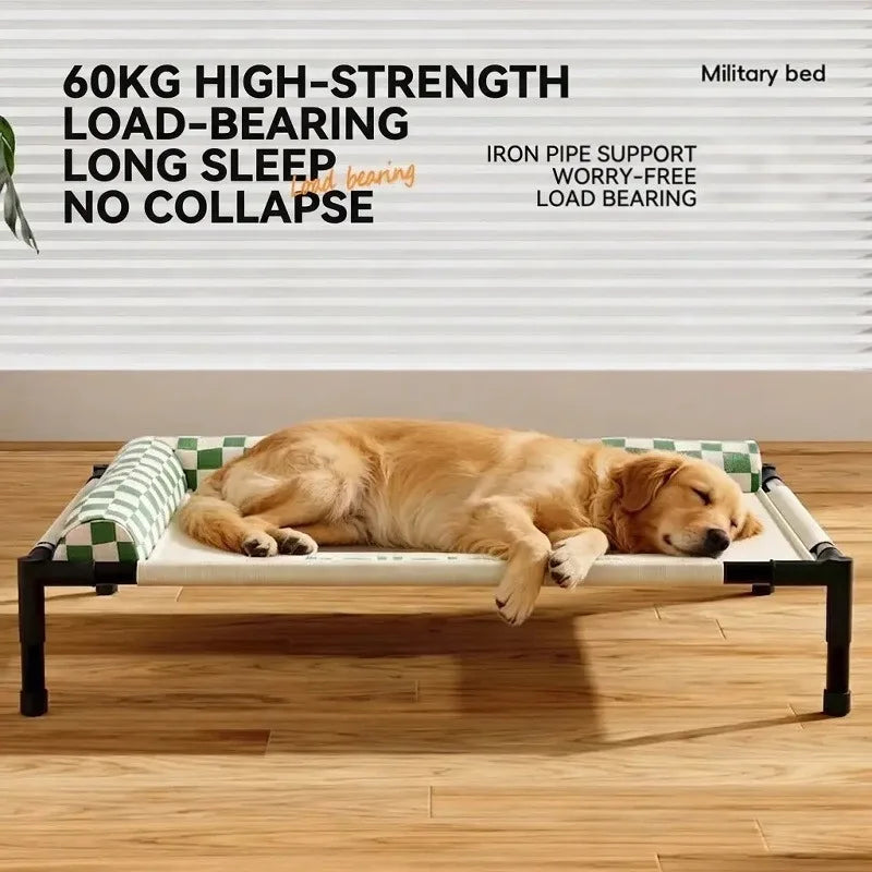 Pet Off The Ground Mesh Bed Breathable Mesh Pet Bed Four Seasons Universal Dog Bed Detachable Washable Moisture-Proof Dog Kennel