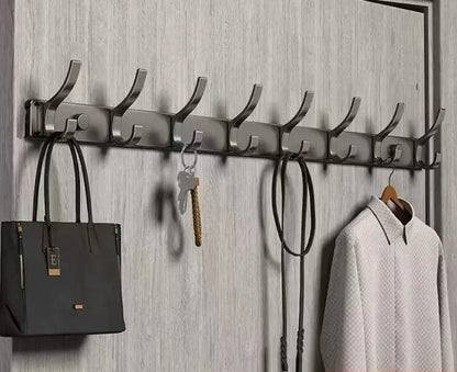 no drill Holes One Row Hangers Kitchen Towels Clothes Hats Toilet Towel Rack Storage Wall Mounted Door Back Rod Hook