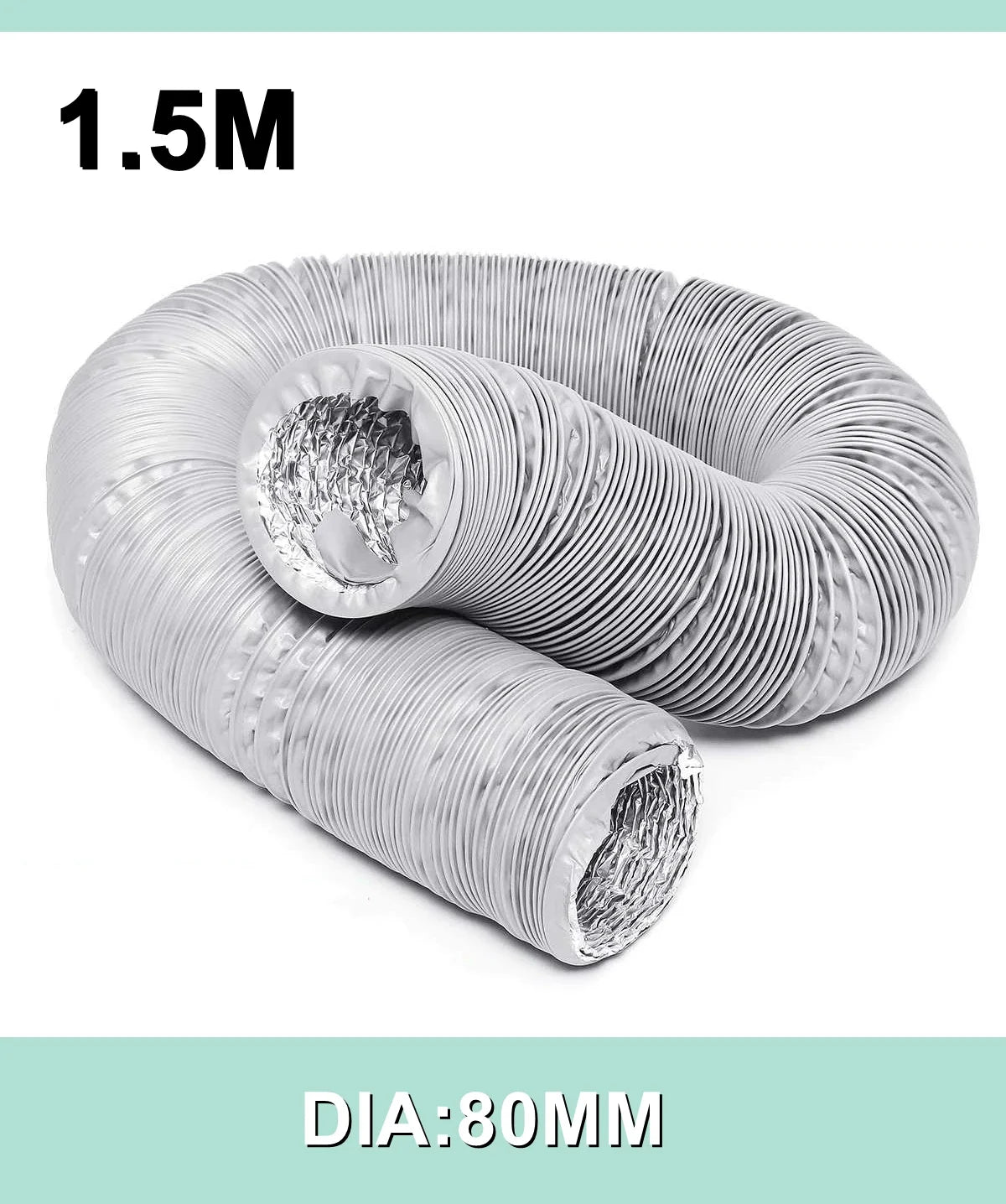 80mm/100mm/110mm/130mm/150mm Portable Air Conditioner Exhaust Vent Pipe Flexible Air Conditioner Exhaust Pipe Vent Hose Outlet