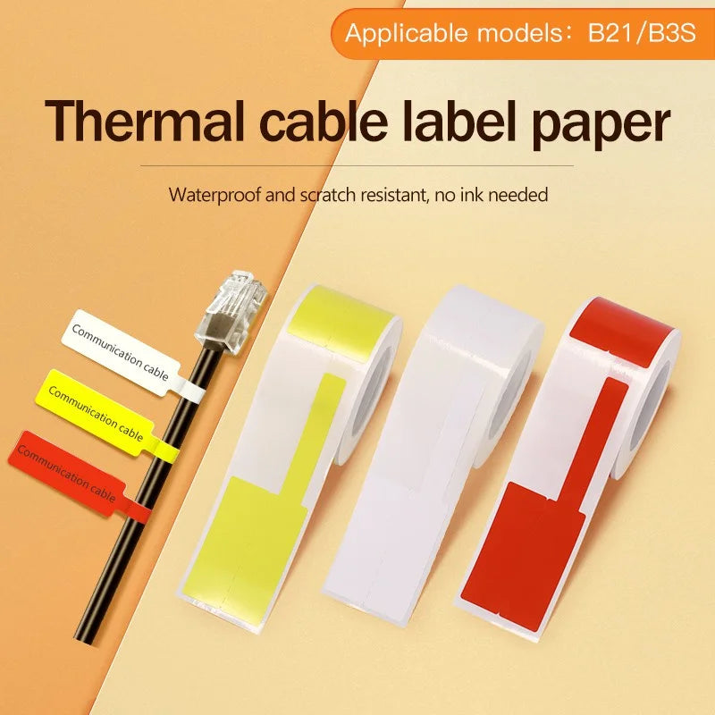 Niimbot Cable Wire Label Stickers Compatible With B21/ B3S/ B1/ B203