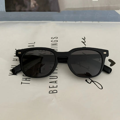 GAMBLE MONSHER Driving Sunglasses Women's UV Protection Large Small Faces Sunscreen Fashionable round Frame Glasses