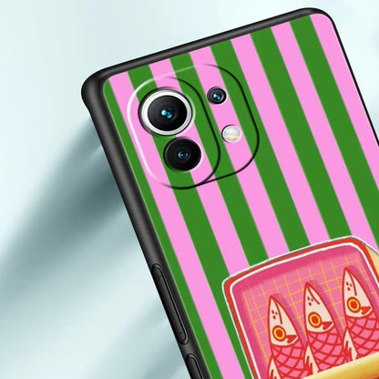 Phone Case Cover for Xiaomi Mi 17 15 14 13 12 11 Ultra 15T 14T 13T 12T 11T Pro Lite 5G Soft TPU Capas Funny Fish Sardines Laser