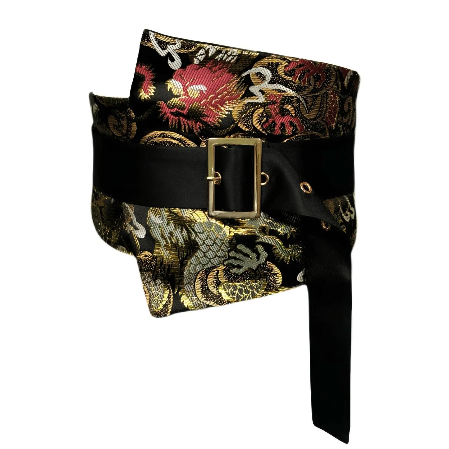 Traditional Japanese Kimono Yukata Obi Belt Crane Floral Printed Haori Belt Brocade Jacquard Waistband Shirt Decor Accessories