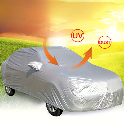 Car Cover Protect Outdoor Exterior Anti Sun Snow UV Winter Summer SUV Sedan Auto Sunshade Dustproof Waterproof Black Silver
