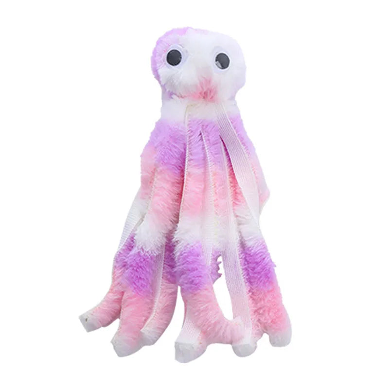 Cute octopus cat toys for kittens and young cats, cat toys for chewing, plush toys, pet supplies