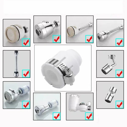 Universal Water Tap Faucet Adapter Shower Anti Splash Head Rotatable Bubbler Fittings Sink Faucet Extender Kitchen Accessories