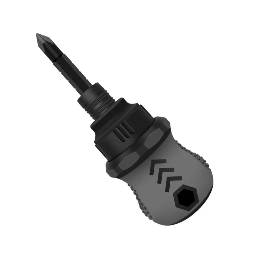 Ratchet Screwdriver Set Short Handle Cross Groove Drill Head Telescopic Detachable Steel Screw Driver Repair Hand Tools