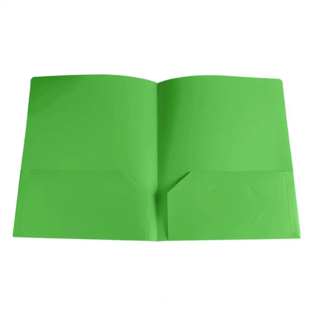 Plastic Folder with 2 Pockets Business File Organizers Card Slot Office Document Letter Size Paper Organizer Students Supplies
