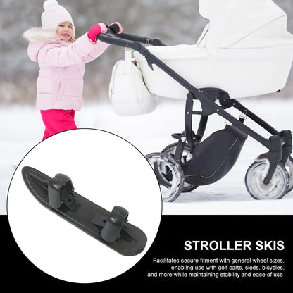 Stroller Skis 2 In 1 Baby Stroller Ski Scooter Conversion Skiing Attachment For Bicycle Outdoor Sports Lakeside Paths Resort