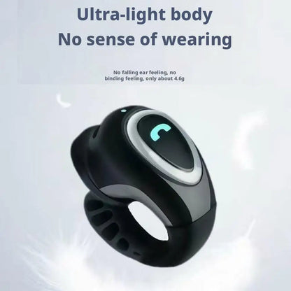 Bluetooth Wireless Ear-clip Single Headphone Open-Ear Air Conduction Earbuds Clip-On Single Headset HIFI Stereo Sound Earphone