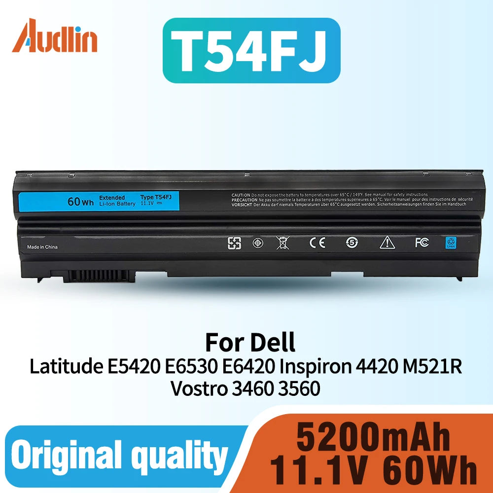 60Wh T54FJ E6420 E6430 Battery for Dell Latitude E5430 E5520 E5530 E6520 Inspiron 14R 4420 5420 15R 5520 7520 17R 7720 T54F3