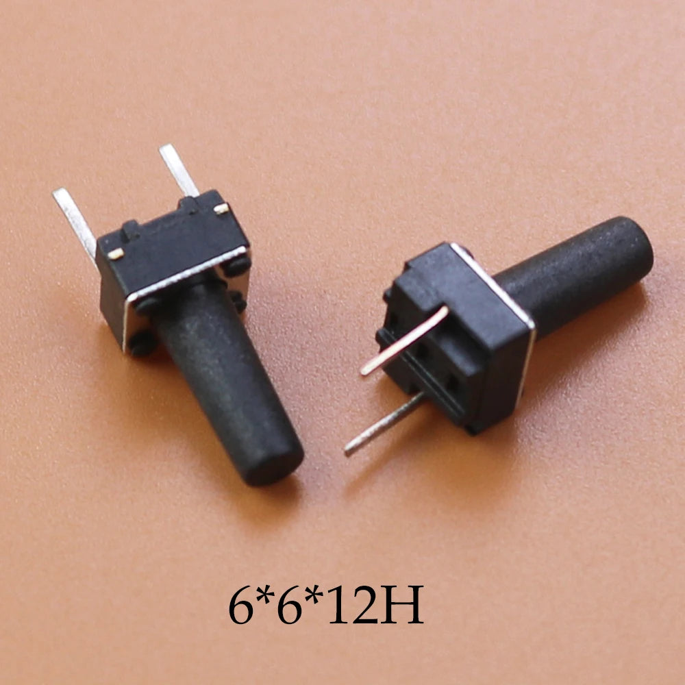 10/20/50PCS  Tactile Push Button Switch 2 pins 6*6*5 mm Key Switches 6x6x4.3/5/6/7/8/9/10/12H Micro Switch Pin