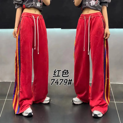 Original Design Sense Long Slacks 2025 Autumn New Fashionable Loose Casual Pants Ladies With Draped Straight Wide-Leg Trousers