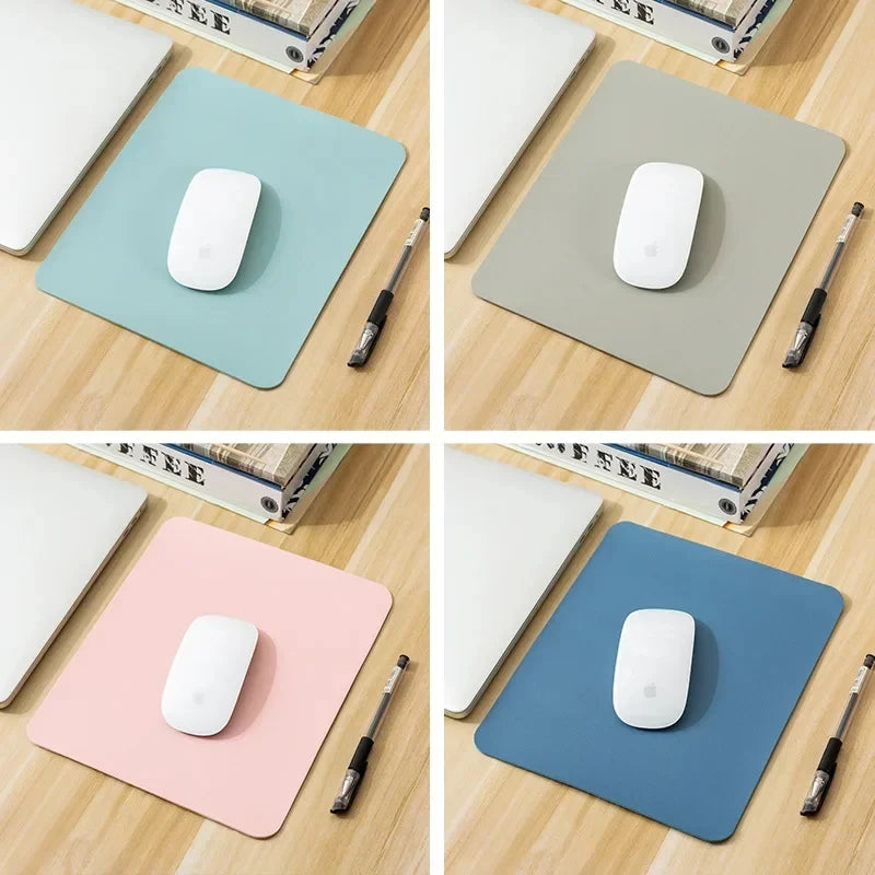 1PC Small PU mouse pad Non-Slip Gaming Desktop Leather Mouse Pad Waterproof Anti-Scratch Easy To Clean Mat For PC Laptop Desktop