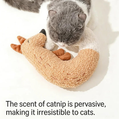 Cute Animal Plush Cat Cartoon Toys Indestructiblepet Supplies Safe Cat Tough Toys Contains Catnip Crinkle Paper With Squeaker
