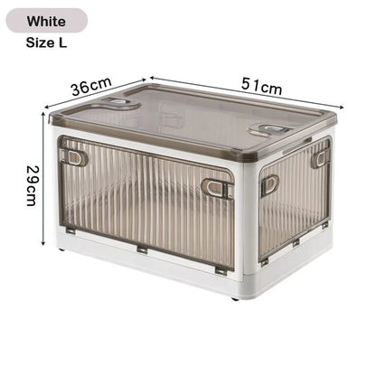 Foldable Storage Box Closet Organizer with Wheels Outdoor Stackable Sundries Organizer Clothes Quilts Toys Books Storage Box